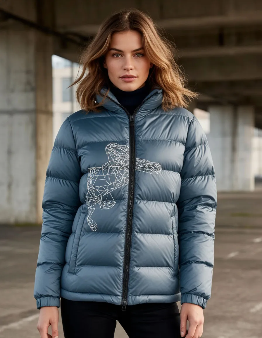 Пуховики с логотипами